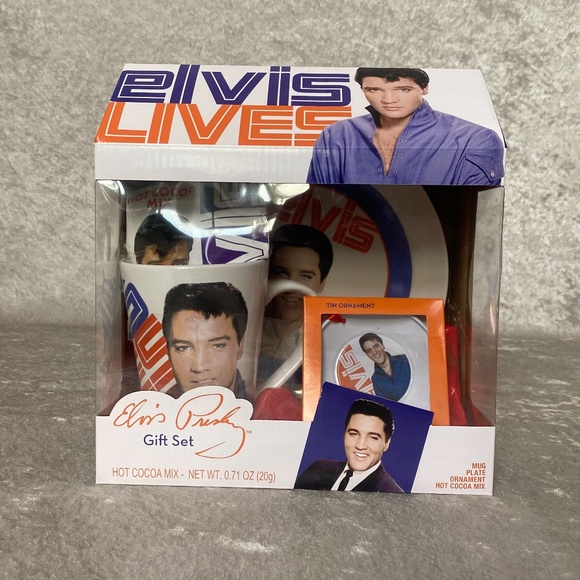 ELVIS PRESLEY "ELVIS LIVES" COCOA GIFT SET - Picture 1 of 5
